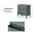 thumbnail image 5 of Wooden End Table with Charging Station Space 2 Drawers Table Living Room Blue, 5 of 7