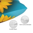 thumbnail image 3 of KLL Golden Sunflower in Blue Pillow Covers Envelope Closure,Super Soft and Cozy Fuzzy Fleece Pillow Case Cover 20"x30", 3 of 5