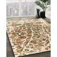 thumbnail image 2 of Ahgly Company Indoor Rectangle Abstract Deep Peach Orange Abstract Area Rugs, 2' x 5', 2 of 6