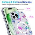 thumbnail image 6 of Magnetic Case for iPhone 15 Pro Max Support Wireless Charging, Floral Stars Butterfly Pattern Print Design Rugged Shockproof Cover for Women Girls, Flower Protective Phone Case Cover, Butterfly, 6 of 7