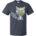 thumbnail image 3 of Inktastic Hipster Raccoon, Raccoon With Glasses, Flowers T-Shirt, 3 of 5