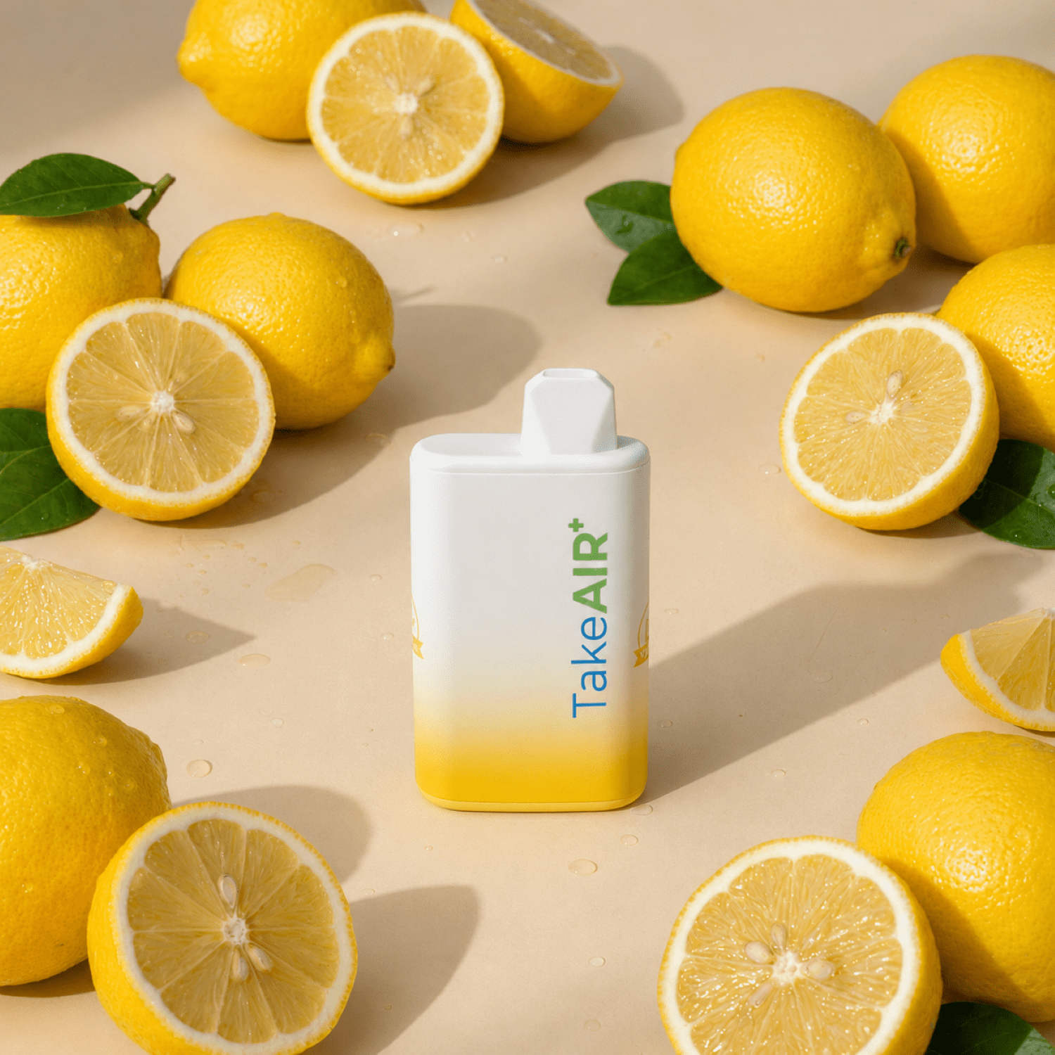 TakeAIR+ Nicotine-Free Diffuser Over 4K Puffs, All Natural, Smokeless Inhaler, Lemon