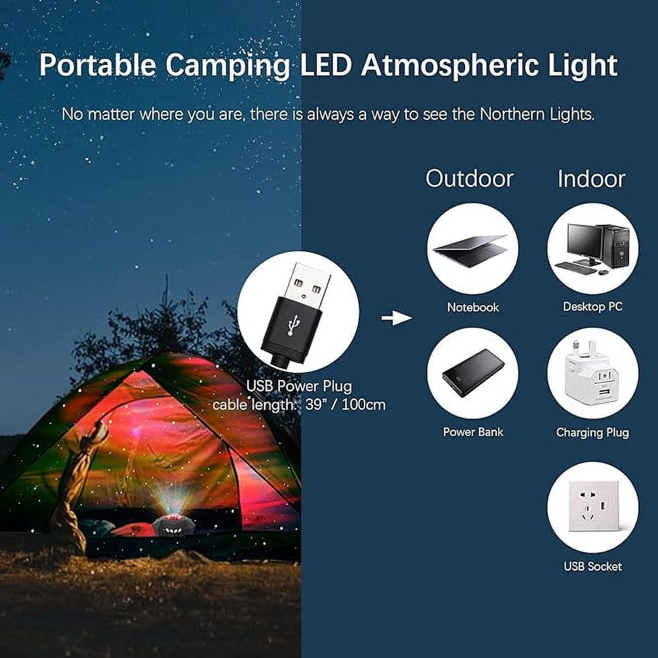 SLOK Aurora Star Light Projector, Galaxy Lights Projector with Remote Control, Night Sky Light Projector Built-in Bluetooth and Multi-Color Projection Lamp for Bedroom Ceiling Party