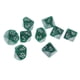 thumbnail image 1 of Juego de 10 dados de 10 caras D10 con número para regalar en juegos de rol. Verde, 1 of 6