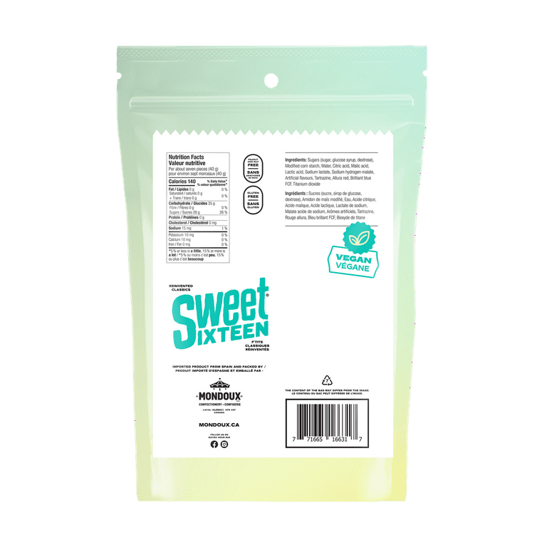 Mondoux Sweet Sixteen Vegan Sour Mix, 350g/12.3 oz., Bag - Walmart.com
