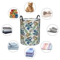 thumbnail image 4 of Sikiie Dinosaurs And Leaves Print Round Dirty Clothes Basket, Waterproof Standing Foldable Storage Basket, for Laundry Room, Bedroom, Bathroom Storage-Medium, 4 of 6