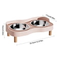 thumbnail image 4 of FEOLGEHLY Slow Feed Raised Stainless Steel Dog Cat Bowl Set, Non Skid Anti Spill Neck Protect Eco-friendly Base Double Food Water Bowl for Small Dogs and Indoor Cats Daily Feeding Use, 4 of 6