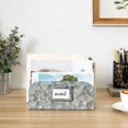 thumbnail image 4 of MyGift 3-Slot Rustic Silver Galvanized Metal Office Desktop or Home Entryway Mail Sorter Rack, Letter Storage Organizer, 4 of 5