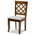 thumbnail image 2 of Baxton Studio Brigitte Modern and Contemporary Grey Fabric Upholstered and Walnut Brown Finished Wood 4-Piece Dining, 2 of 7