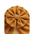 thumbnail image 4 of Seyurigaoka Baby Windproof Bowknot Hat, Newborn Infant Girls Solid Color Lovely Wrapped Head Hat, Simple Style Hat Cap, 4 of 8