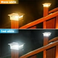 2 Pack Solar Post Cap Lights, 4''x4'' 6''x6'' Outdoor LED Fence Post Cap Lights, 2 Color Modes