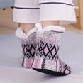 thumbnail image 5 of Aloohaidyvio Women's Bootie Slippers Cable Knit Cute Plush Fleece Memory Foam House Shoes Indoor Winter Boot Slippers, 5 of 5