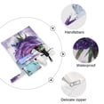 thumbnail image 4 of 2 Pack Wet Dry Bags,A Beautiful Purple Rose Portrait Waterproof Reusable Dual Zipper Bags for Swimwear, Gym Clothes, Toiletries, Baby Diapers, 4 of 8