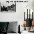 thumbnail image 5 of CASAFUN 2024 WiFi Extender - Wireless Signal Repeater Booster - Support WPA2, WPA and WEP9 Strong WiFi Booster-Band 2.4G - 4 Antennas 360 Degree Full Coverage, 5 of 6
