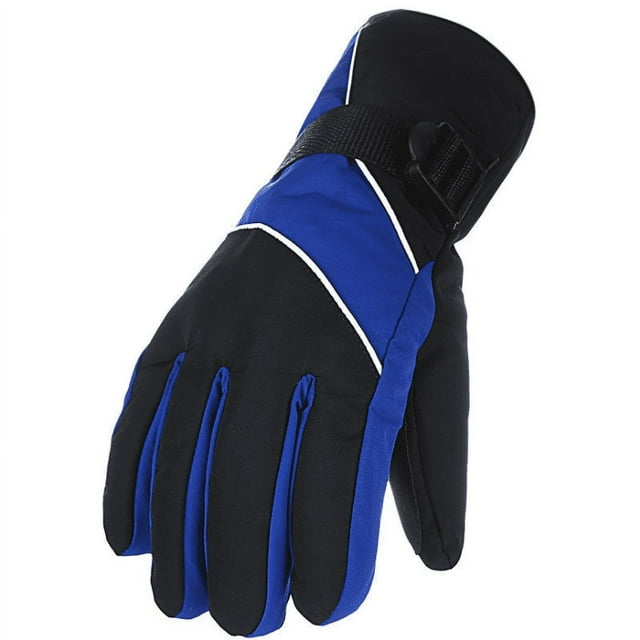 Guantes cálidos de invierno Guantes de esquí Guantes al aire libre Guantes de equitación de montañismo Azul