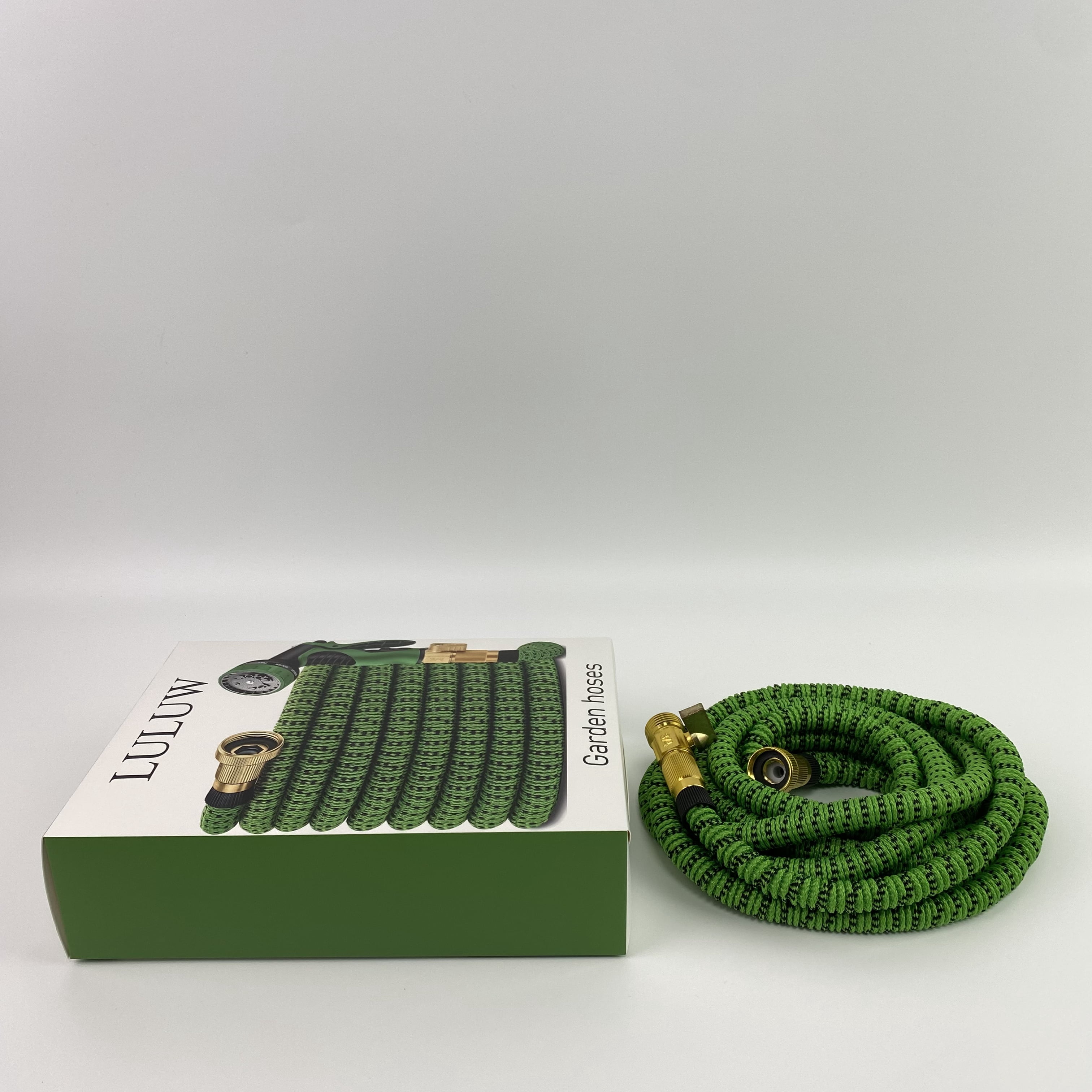 LULUW Garden hoses,Expandable Garden Hose 75 ft  - Lightweight, Durable, Flexible, 75 feet Expanding Garden Hose(Green Black)