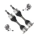 thumbnail image 1 of Kugel Front CV Axle Drive Shaft and Complete Hub Bearing Assembly Kit for Car 2015-2019 GMC Sierra 3500 HD Chevrolet Silverado with Dual Rear Wheels 4WD - Left Right Side (Driver Passenger) KN7-100439, 1 of 11