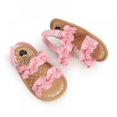 thumbnail image 6 of GYRATEDREAM Baby Toddler Infant Girls PU Leather Soft Sole Summer Sandals Flower Princess Flat Shoes 0-18 Months, 6 of 8