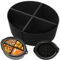 thumbnail image 1 of 4 Pcs Slow Cooker Divider Liner Reusable & Leakproof Silicone Divider for 6 Quart Pot (Grey), 1 of 10