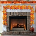 thumbnail image 5 of sruoe Halloween Garland, Artificial Maple Leaf Vine, Halloween Decoration, Artificial Garland Rattan, Maple Leaf Garland Indoor, Hanging Fall Leaves for Thanksgiving Autumn Home Stair Door Decor, 5 of 6