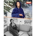 thumbnail image 2 of Cordless Wearable Heated Blanket, 10000mah Heated Blanket Battery Operated with Hood, USB Heating Throw Shawls Portable Electric Blanket with 3 Heating Levels for Home Office Outdoor(Navy), 2 of 6