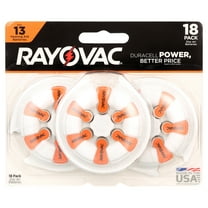 Rayovac Size 13 Hearing Aid Batteries, 18-Pack 13-18