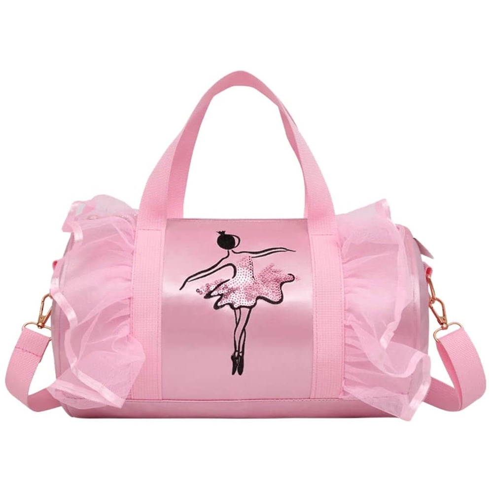 Child Kids Girls Latin Ballet Dance Bag Luggage Shoulder Tote Bags Handbag FW