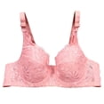 thumbnail image 2 of WCJM Pink Womens Cut Bra Underwear Bralette Crop Top Female Bra Brassiere Bra Thin Cup Bra Unpadded Bra, 2 of 8