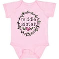 thumbnail image 3 of Inktastic Middle Sister Leaves, Circle, Heart Girls Baby Bodysuit, 3 of 5