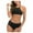 Black, variant on 2DXuixsh Bathing Suits for Juniors Shorts Neck Women's Waist High Swimsuit V Two Pieces Crochet Set Lace Bikini Swimwears Set Swimsuits for Women 3 Piece Red M