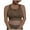 Brown, variant on Wdfiry Wireless Sports Bras for Women Zip-Front High Impact Support Plus Size Vest Sports Bra