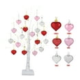thumbnail image 2 of Valentine’s Day Lighted Tree Decoration | 24 Inch White PVC Tabletop Tree - 18 Heart Ornaments | USB or Battery Powered | Romantic LED Home Bedroom Decor | Flexible Branches, 2 of 6