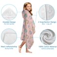 thumbnail image 7 of Pink Cartoon Unicorn Lightning Pattern Hooded Bath Towel，60"x35" for Ages 3 To 12 Kids, Quick Dry Lightweight Soft Microfiber Hood Beach Towel Cover Up for Kids, 7 of 7