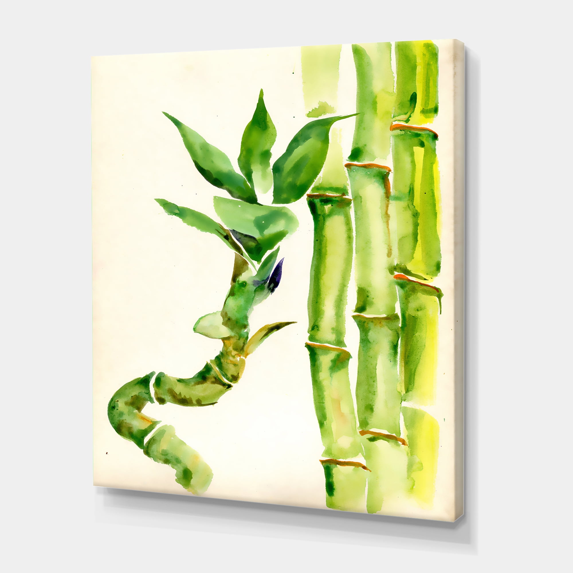 The Forest of Bamboo Branches VI 24 in x 32 in Painting Canvas Art Print, by Designart