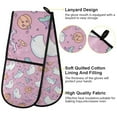 thumbnail image 2 of Yayeee Double Oven Mitt Kitchen Heat Resistant Baking 35" x7" Quilted Glove, Purple Halloween, 2 of 6