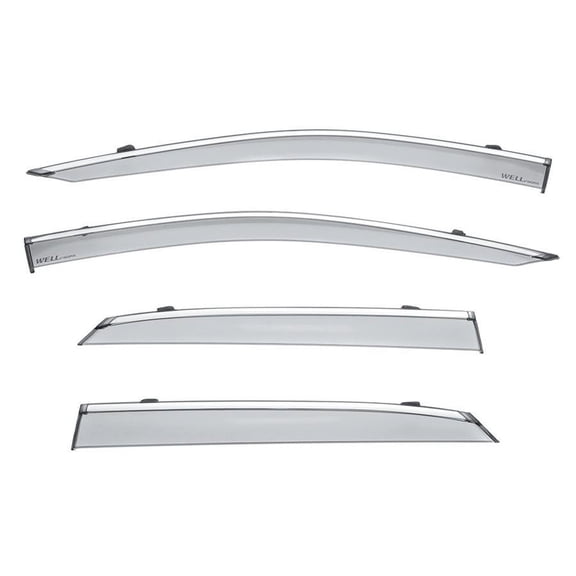 Wellvisors Side Window Visors Deflectors Rain Guards With Chrome Trim for 2016-2022 Lexus RX350 / RX450h 3-847LX023