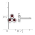thumbnail image 5 of Auriga Fine Jewelry 925 Sterling Silver Rhodium-plated Garnet Bezel-set Stud Earrings for Women, 5 of 5