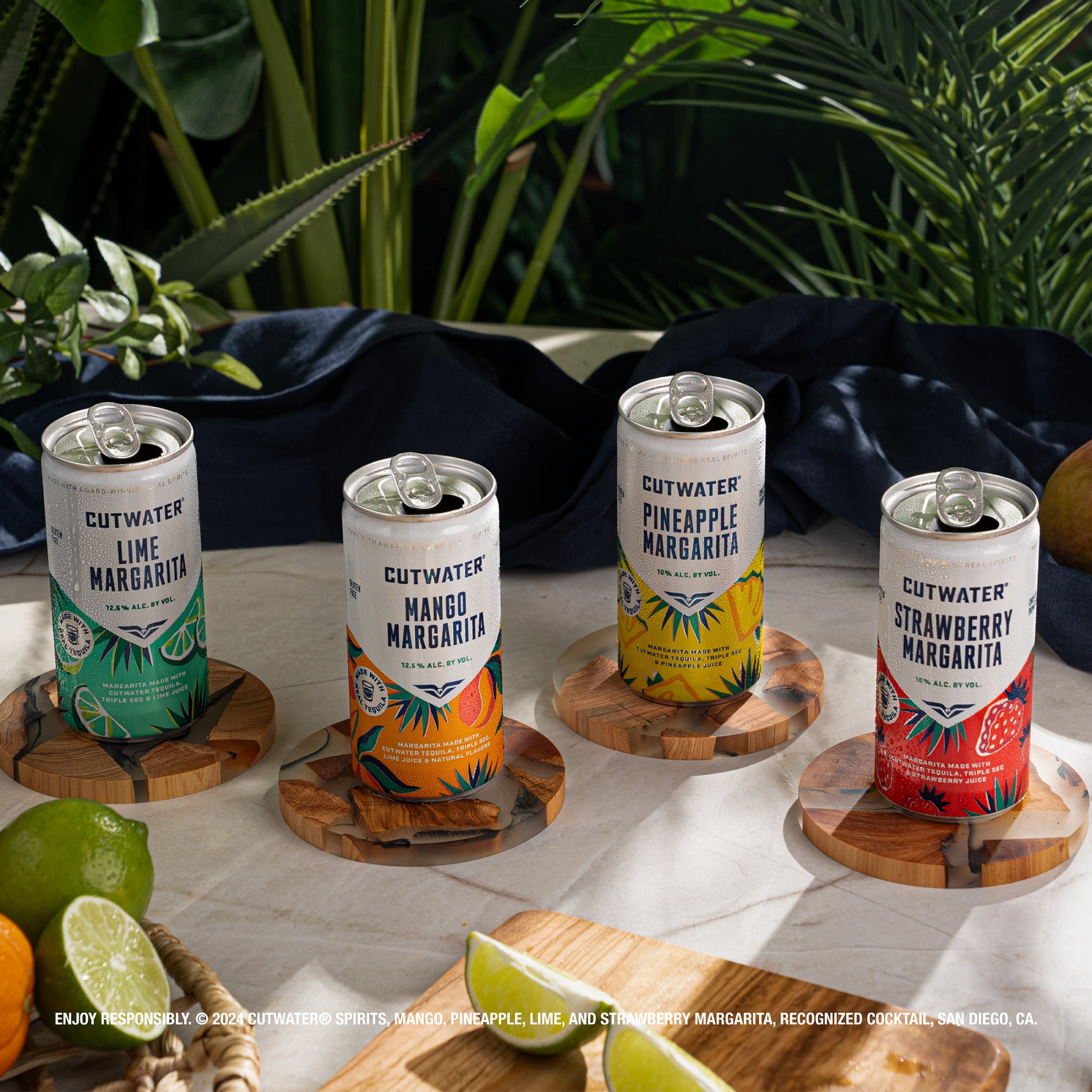 Cutwater Mini Margarita Variety, 12 pack, 200ml Aluminum Cans, 12.5% ABV
