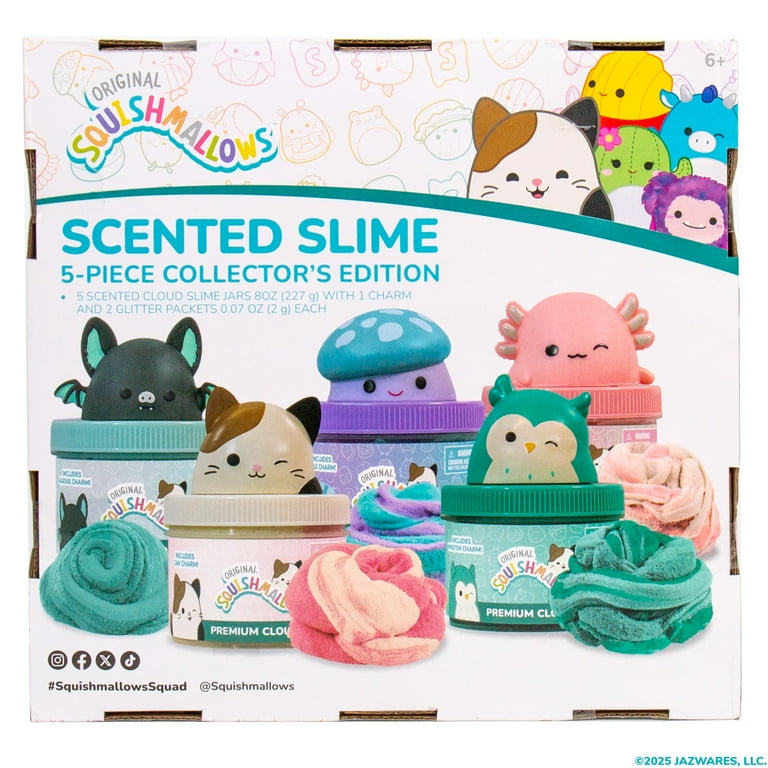 Original Squishmallows™ Scented Slime Jars – 5-Piece Collector's