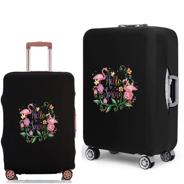 Travel Luggage Protective Cover Flamingo Pattern Suitcase Case Travel Accessories Elastic Trunk Cover for 18-28 Inch Suitcase 8flamingo031 S