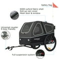 thumbnail image 3 of DOGGYHUT S-Line XL Pet Bike Trailer & Stroller for Dogs Up to 100 lbs,Folding Frame Cart, Suspension Wheels,Low Center of Gravity, Parking Brakes, 3 of 11