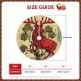 thumbnail image 2 of Daiia Mythical Red Stag Illustration Drawing Merry Christmas Tree Skirt , Xmas Large Lace-up Tree Skirt, Santa Snowflakes Rustic Home Decorations New Year Party Farmhouse Decor-30", 2 of 6