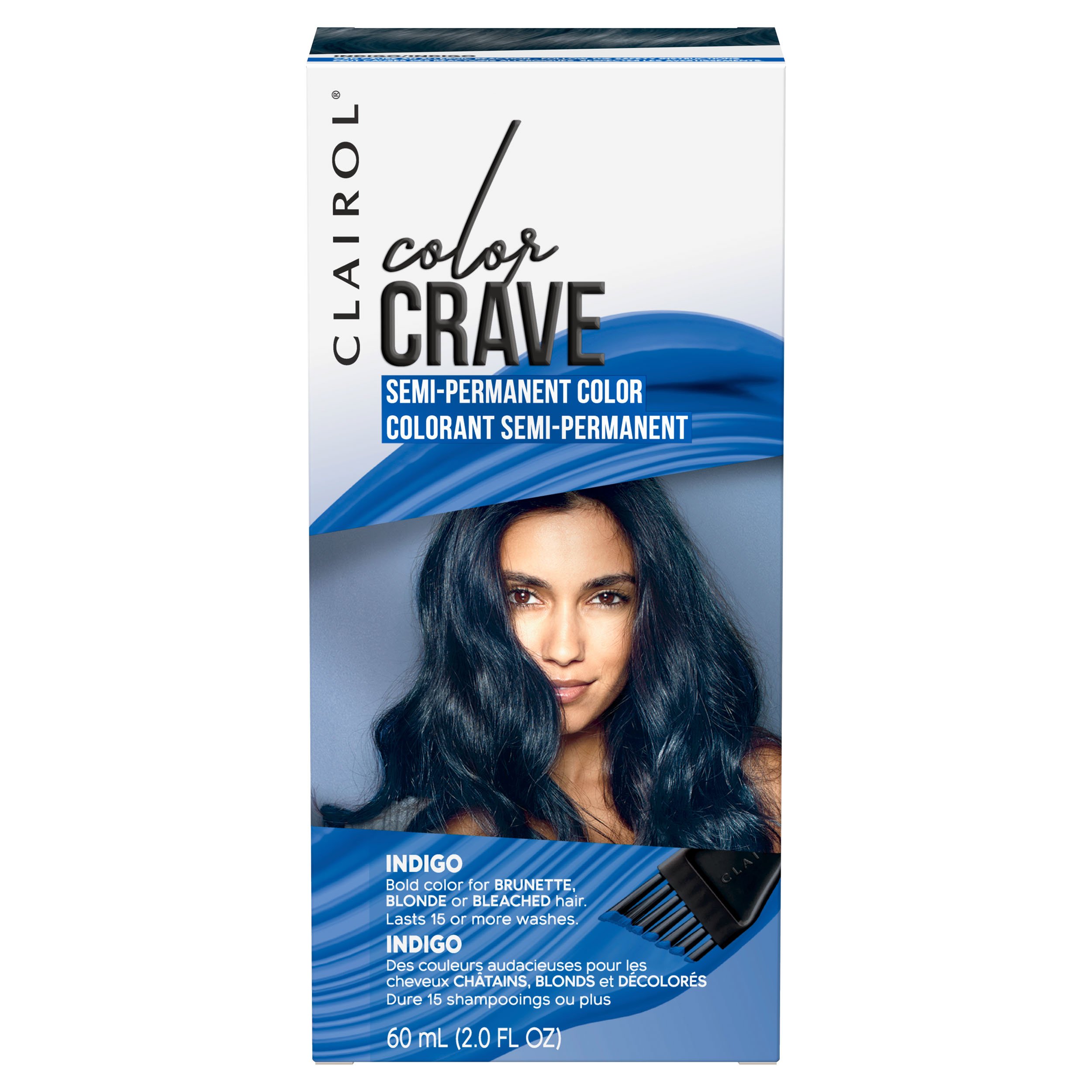Cbc4ba Color Tinte semipermanente para el cabello Clairol Color Crave, color índigo ...