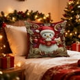 thumbnail image 1 of 3D Gold Christmas Tree Pillow Cover, Festive Holiday Decorative Linen Cushion Case for Sofa Living Room Bedroom Decor, Ultra Soft Plush Throw Pillow Insert Not Included, 1 of 6