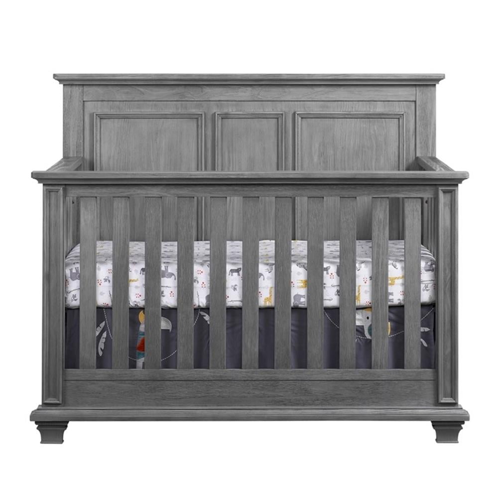 Oxford Baby Kenilworth 4-in-1 Convertible Crib, Graphite Gray, GREENGUARD Gold Certified, Wooden Crib