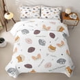 thumbnail image 2 of Homewish Dog Bed Spread Queen,Luck Good Sweet Day My Cute Puppies Print Queen Coverlet Set,White,3 Pieces, 2 of 7