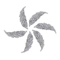 thumbnail image 1 of 6PCS Rhinestone Patch Leaf Patches Iron on Appliques Embroidery Clothes, 1 of 8