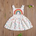 thumbnail image 6 of Douhoow Newborn Baby Girl Summer Dresses Cute Rainbow Print Sleeveless Sundresses, 6 of 8
