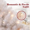 330 Tips Ezcheer 4.5FT Pre-lit White Christmas Tree with 150 Warm Lights & 330 ...