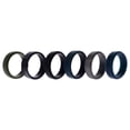 thumbnail image 1 of Juego de anillos de boda de silicona de 2 capas biselados de 8 mm - Negro-Camuflaje de ROQ para hombres - Anillo de 6 x 16 mm, 1 of 1